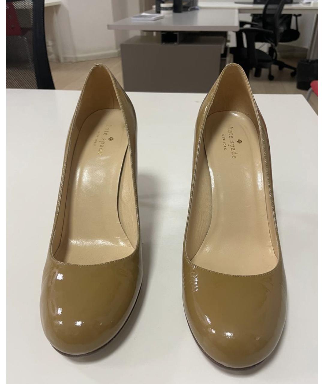 KATE SPADE Бежевые туфли из лакированной кожи, фото 2