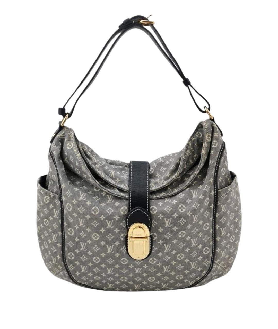 LOUIS VUITTON Голубая деним сумка с короткими ручками, фото 1