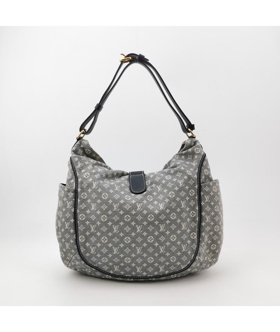 LOUIS VUITTON Голубая деним сумка с короткими ручками, фото 4