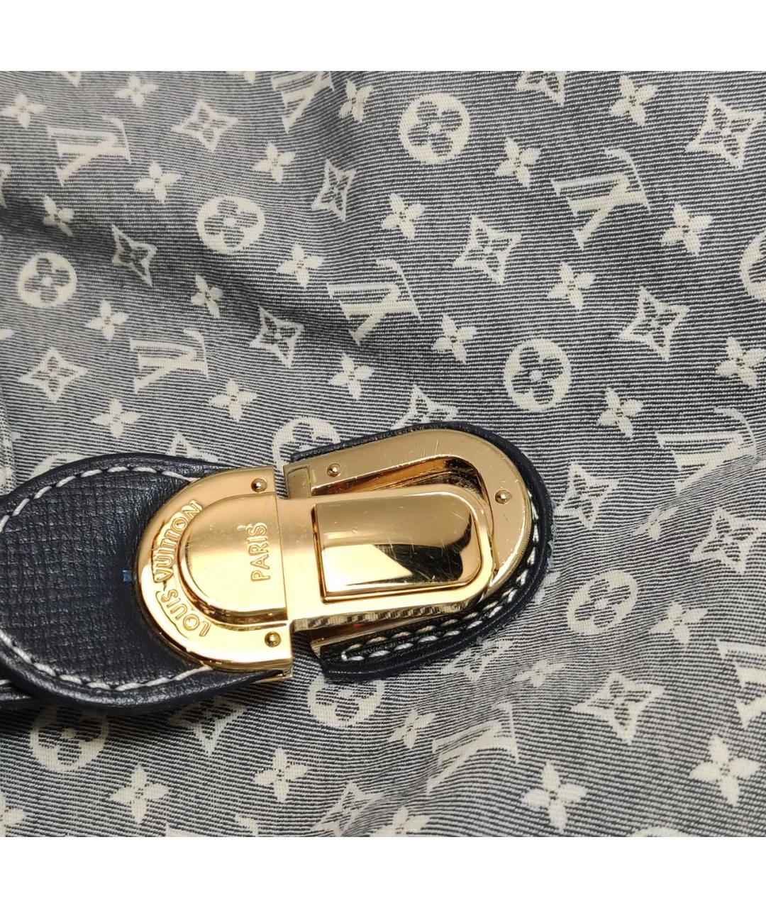 LOUIS VUITTON Голубая деним сумка с короткими ручками, фото 7