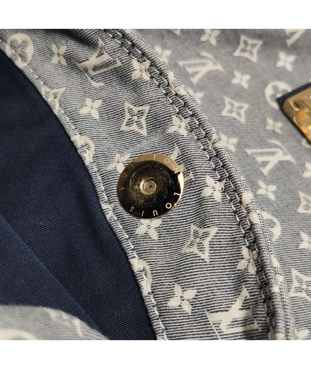 LOUIS VUITTON Голубая деним сумка с короткими ручками, фото 8