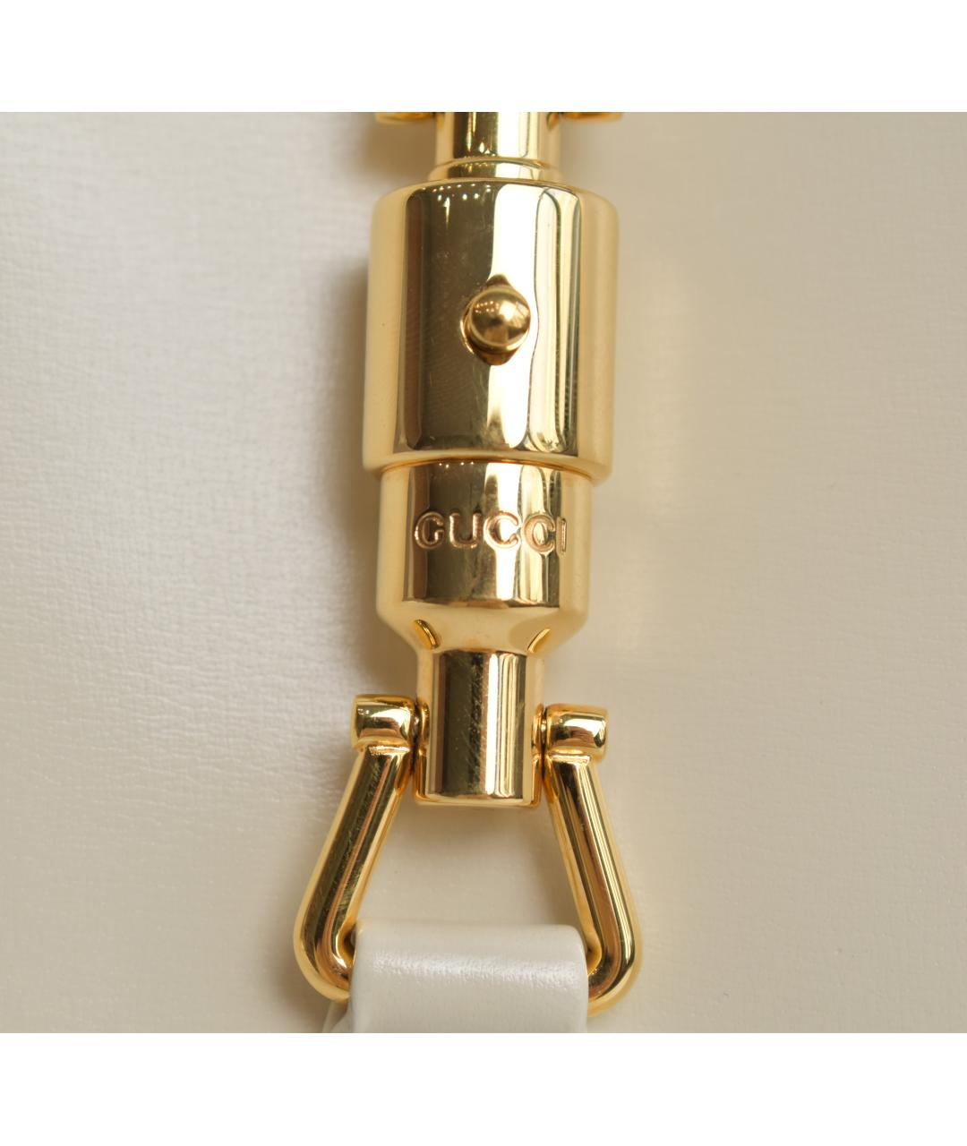 GUCCI Белая кожаная сумка через плечо, фото 3