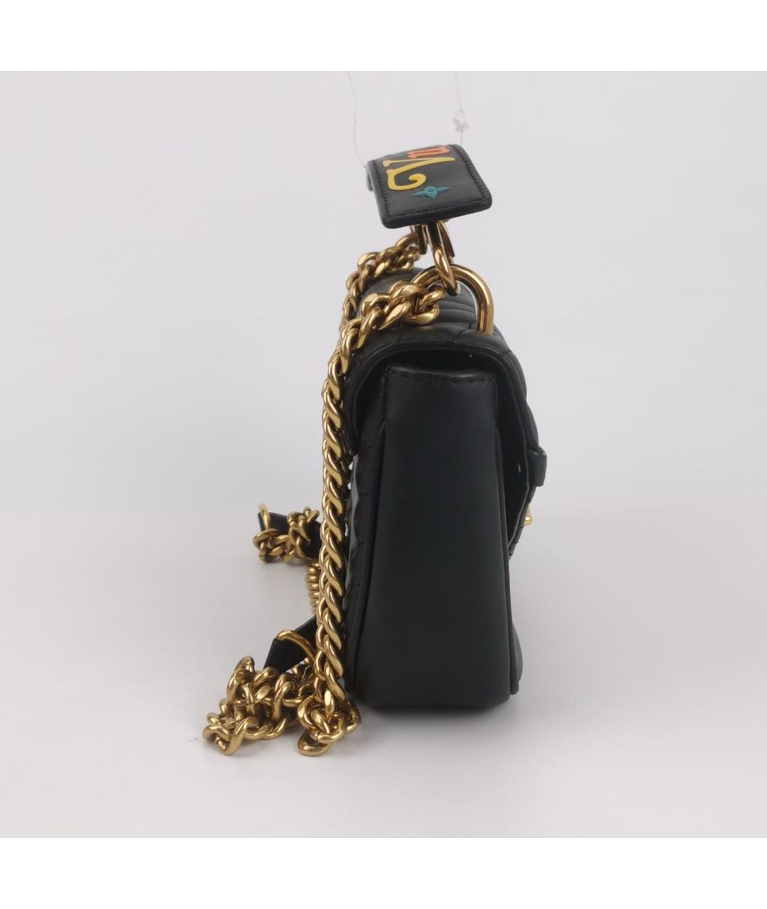 LOUIS VUITTON Черная кожаная сумка через плечо, фото 3