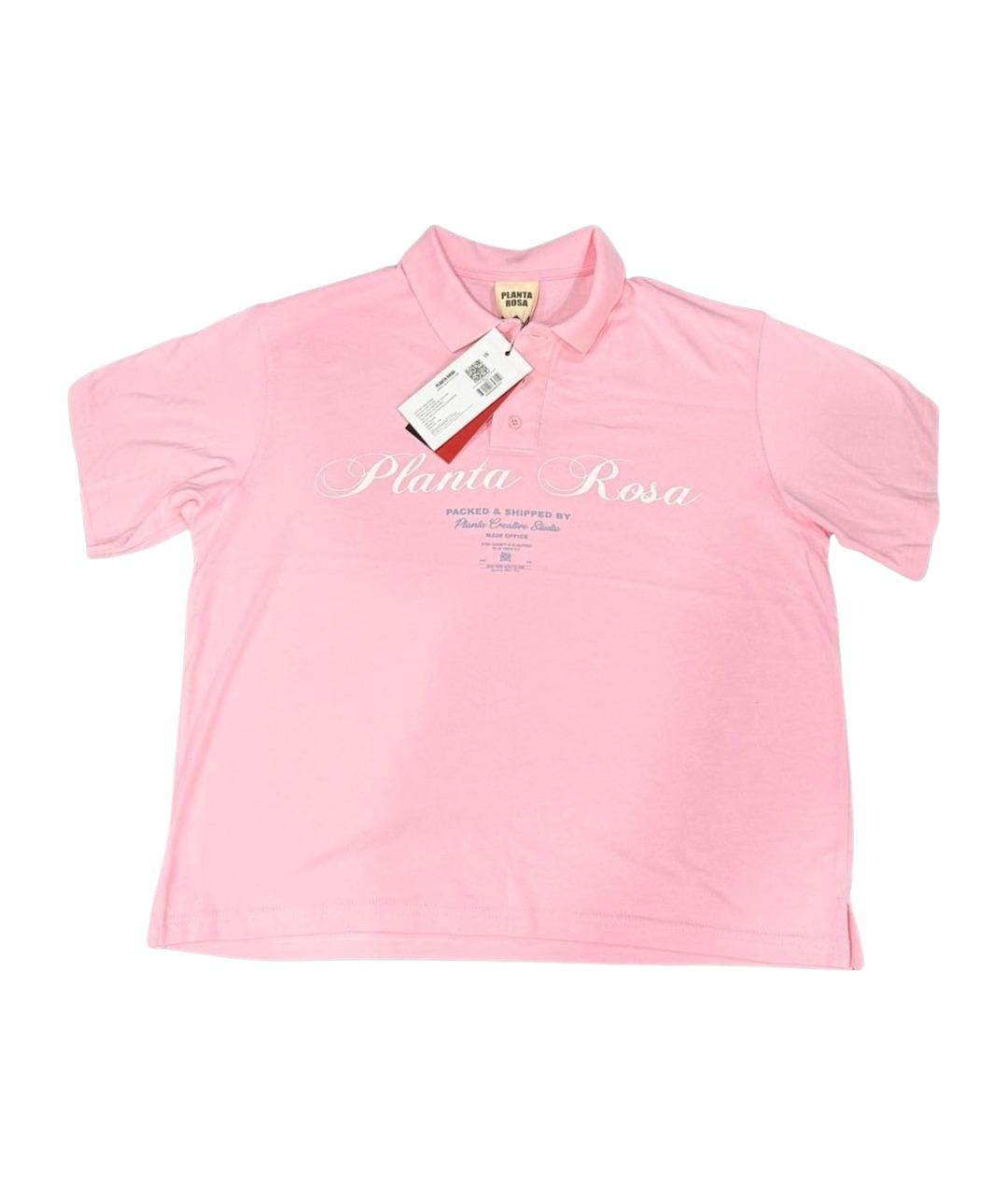 PLANTA ROSA Розовая хлопковая футболка, фото 1