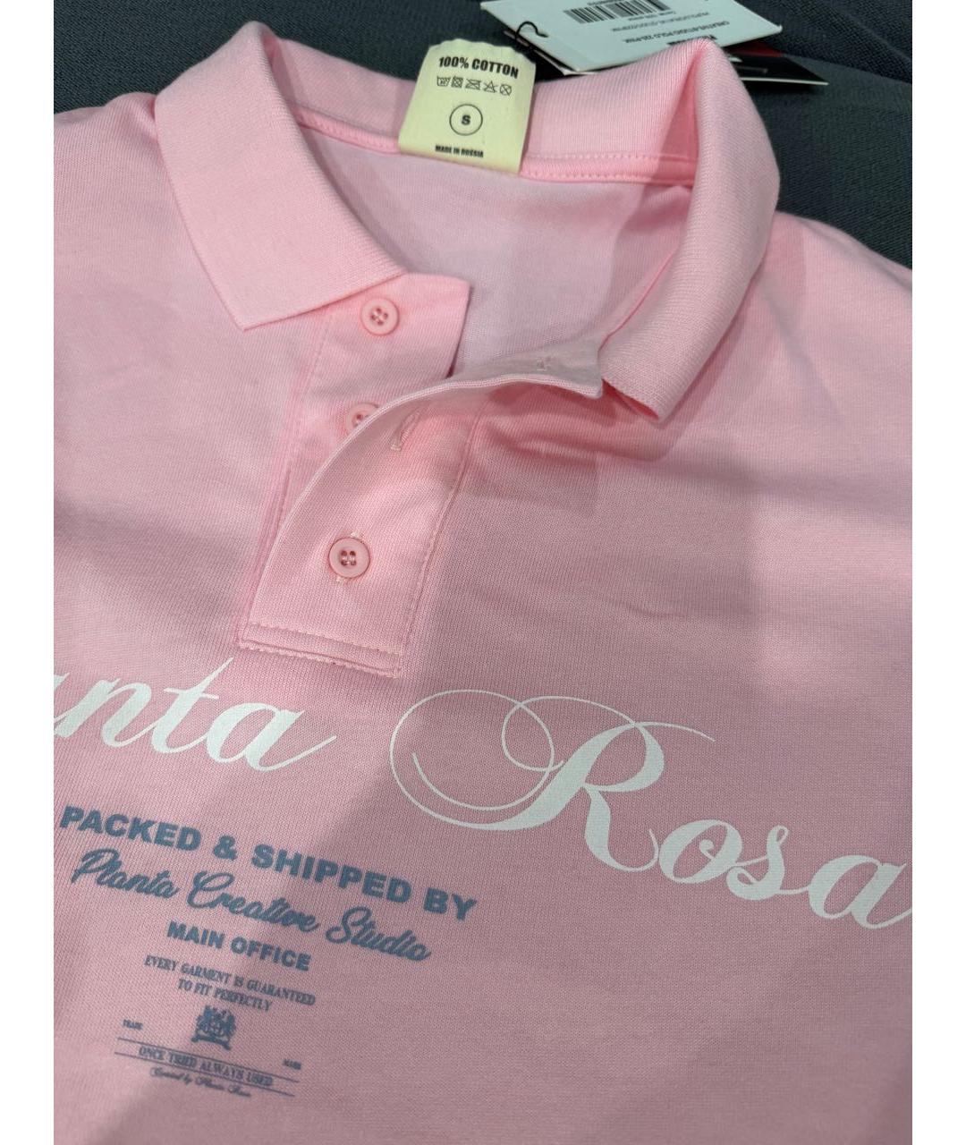 PLANTA ROSA Розовая хлопковая футболка, фото 5