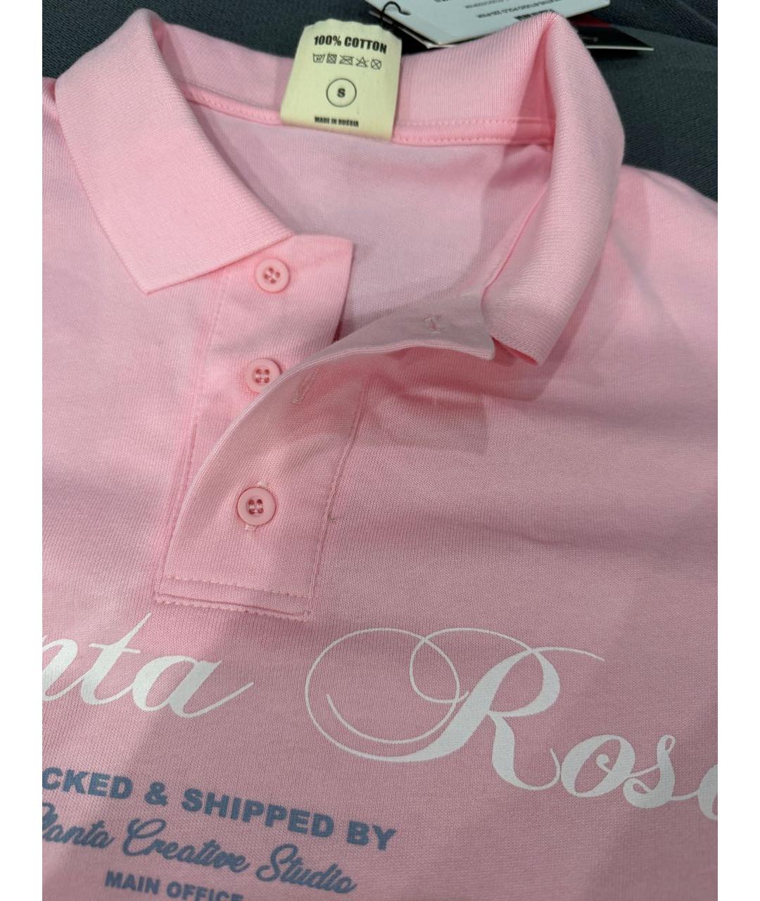 PLANTA ROSA Розовая хлопковая футболка, фото 3