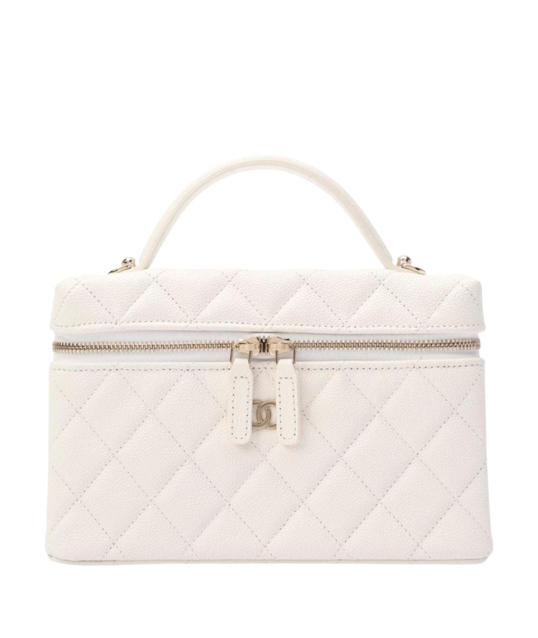 CHANEL Белая кожаная сумка через плечо, фото 1