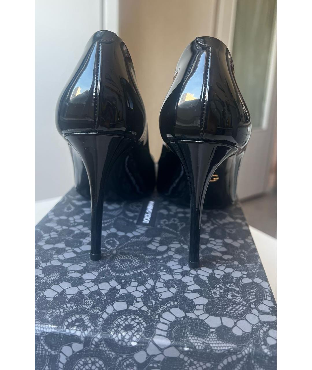 DOLCE&GABBANA Черные туфли из лакированной кожи, фото 4