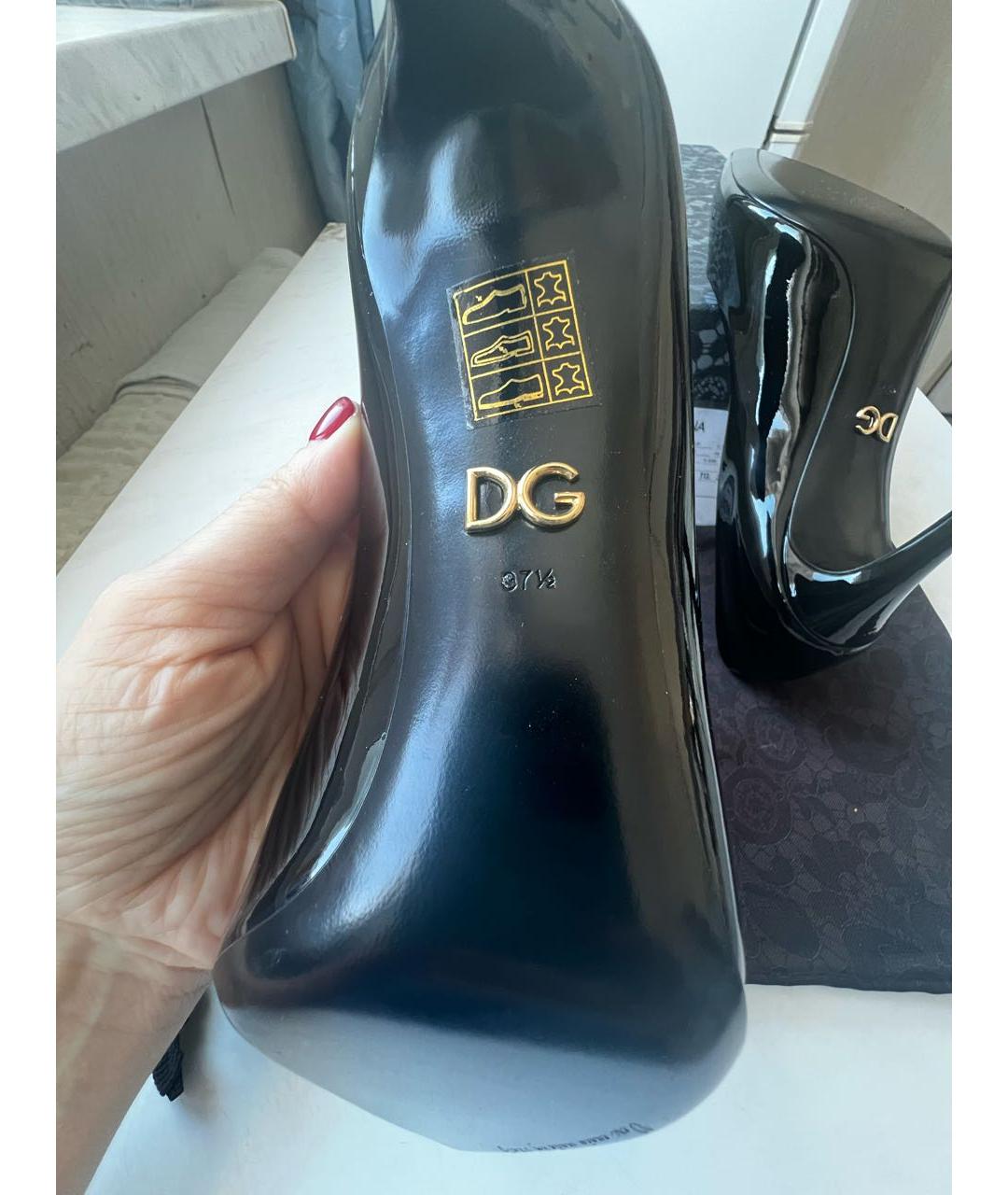 DOLCE&GABBANA Черные туфли из лакированной кожи, фото 6