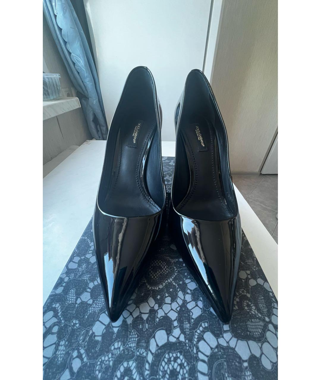 DOLCE&GABBANA Черные туфли из лакированной кожи, фото 3