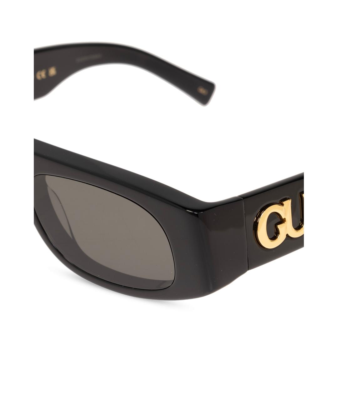 GUCCI Черные пластиковые солнцезащитные очки, фото 4