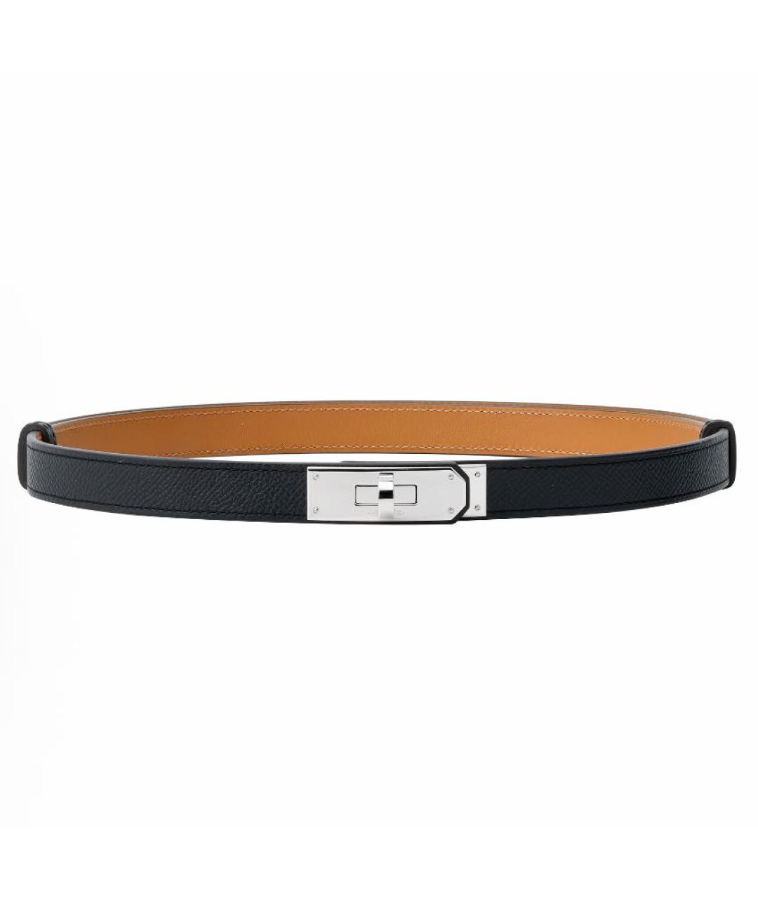 HERMES Черный кожаный ремень, фото 4