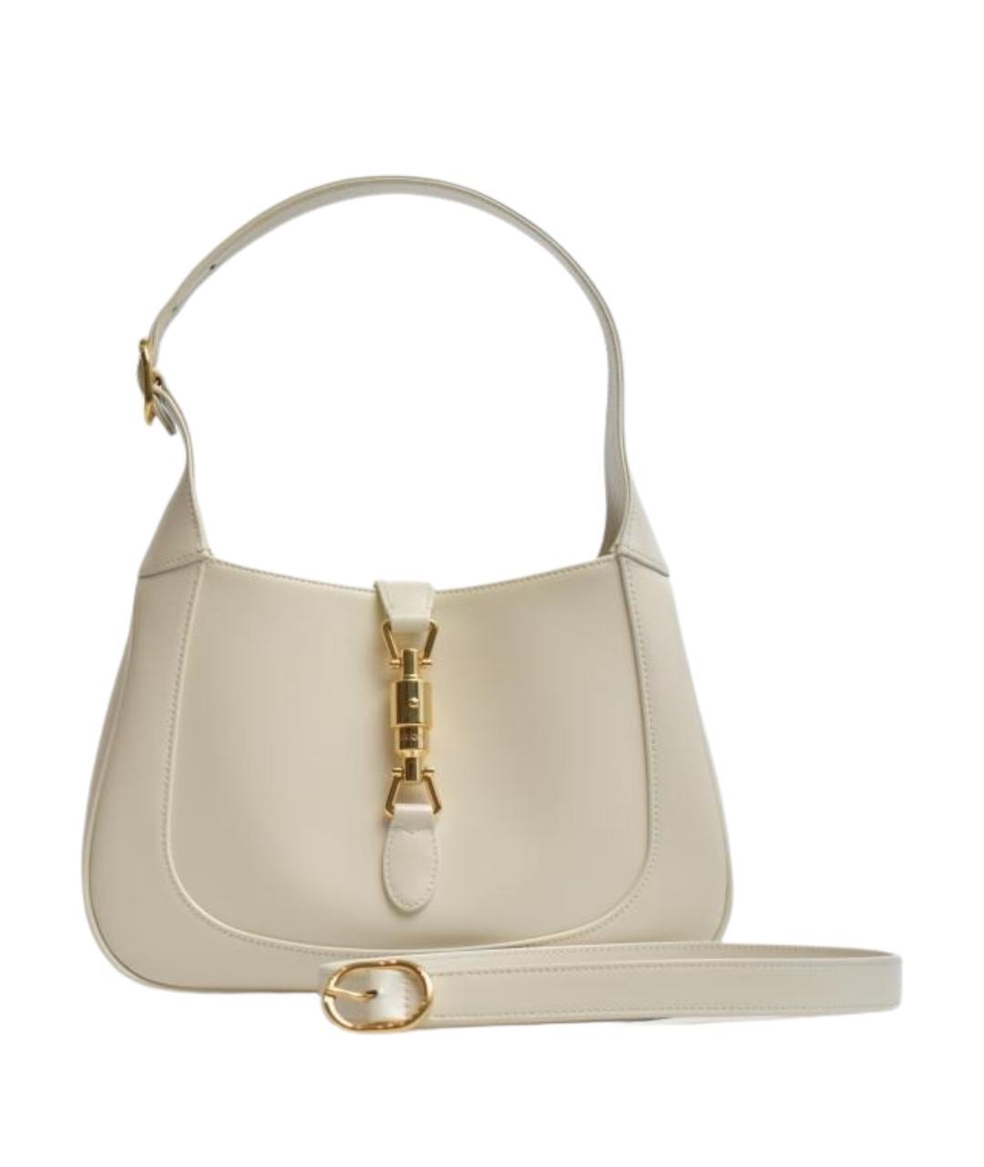 GUCCI Белая кожаная сумка через плечо, фото 1