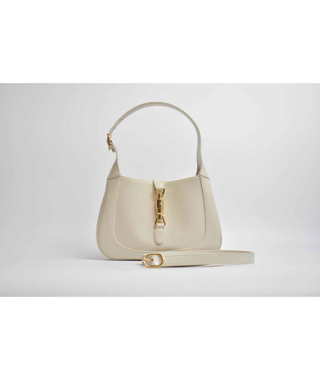 GUCCI Белая кожаная сумка через плечо, фото 10