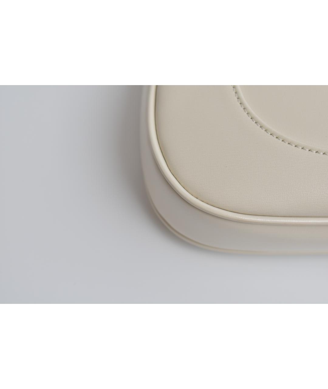 GUCCI Белая кожаная сумка через плечо, фото 6