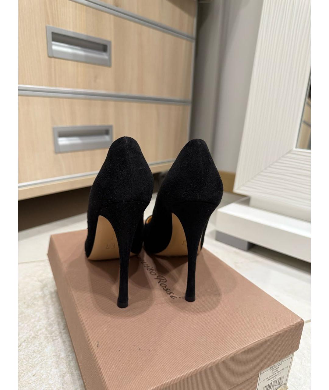 GIANVITO ROSSI Черные замшевые туфли, фото 3