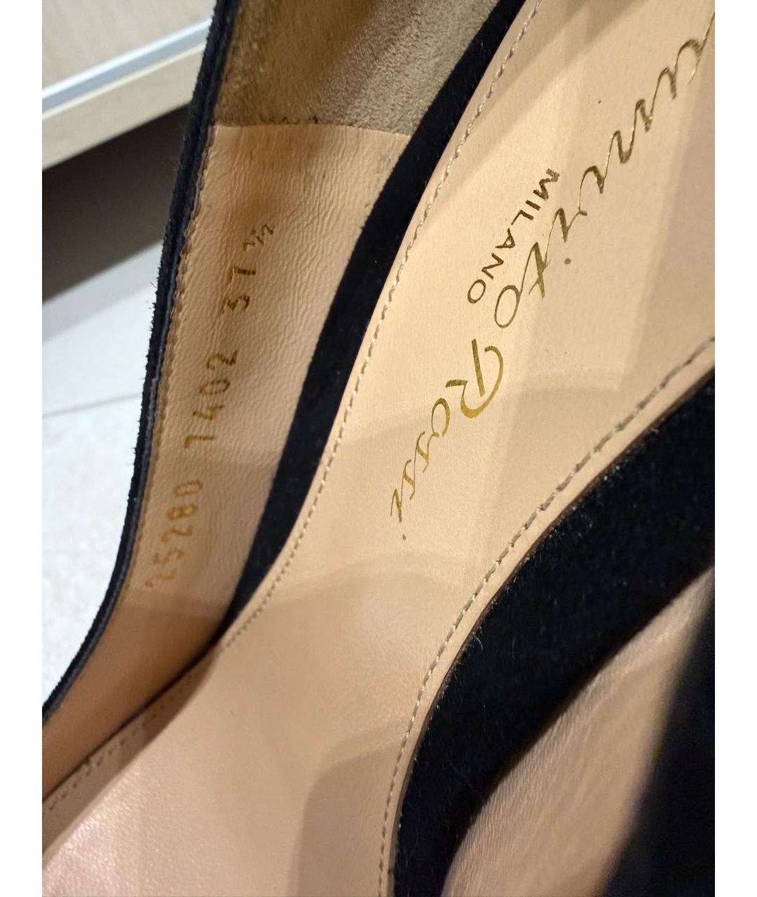 GIANVITO ROSSI Черные замшевые туфли, фото 6