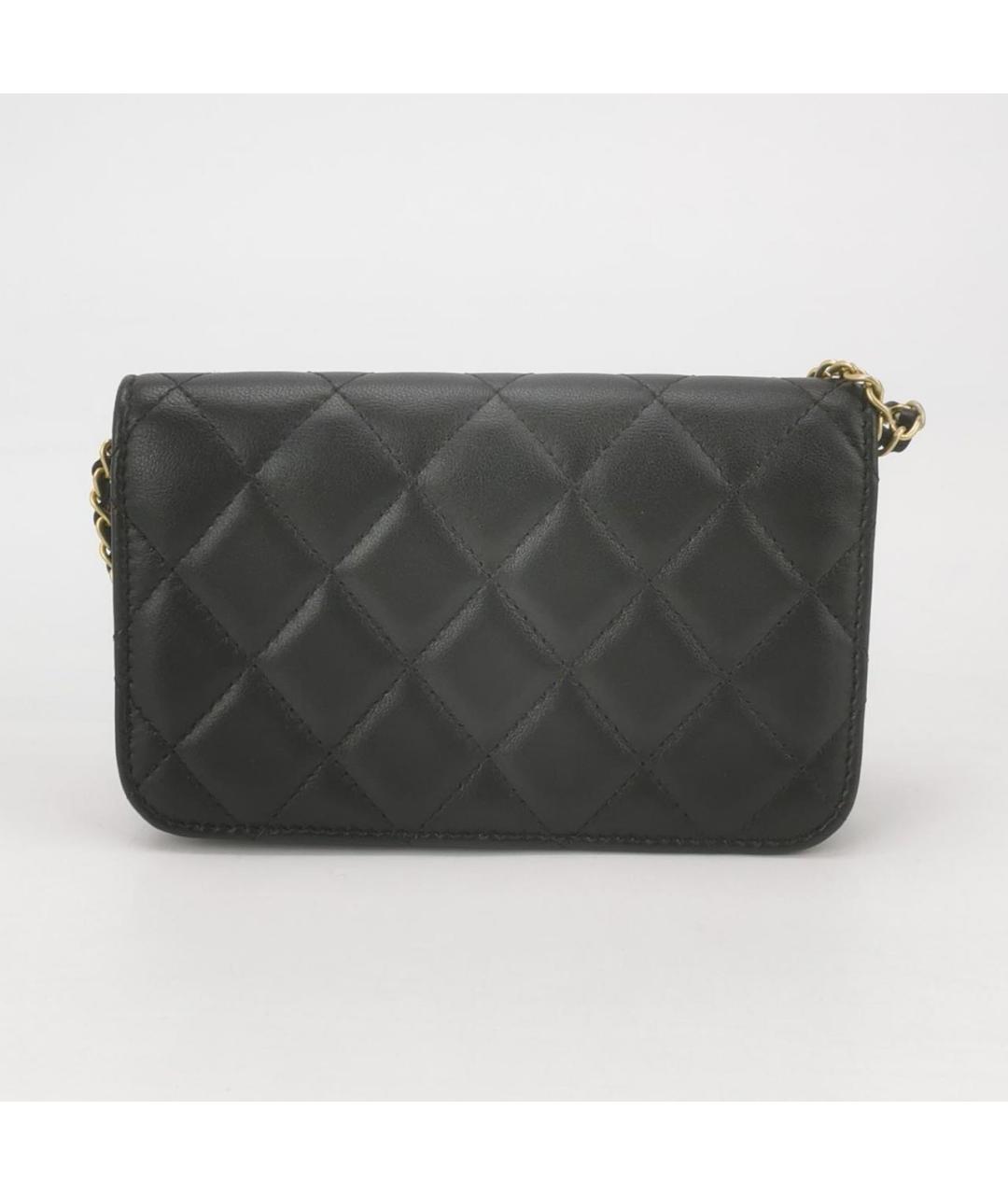 CHANEL Черная кожаная сумка через плечо, фото 4