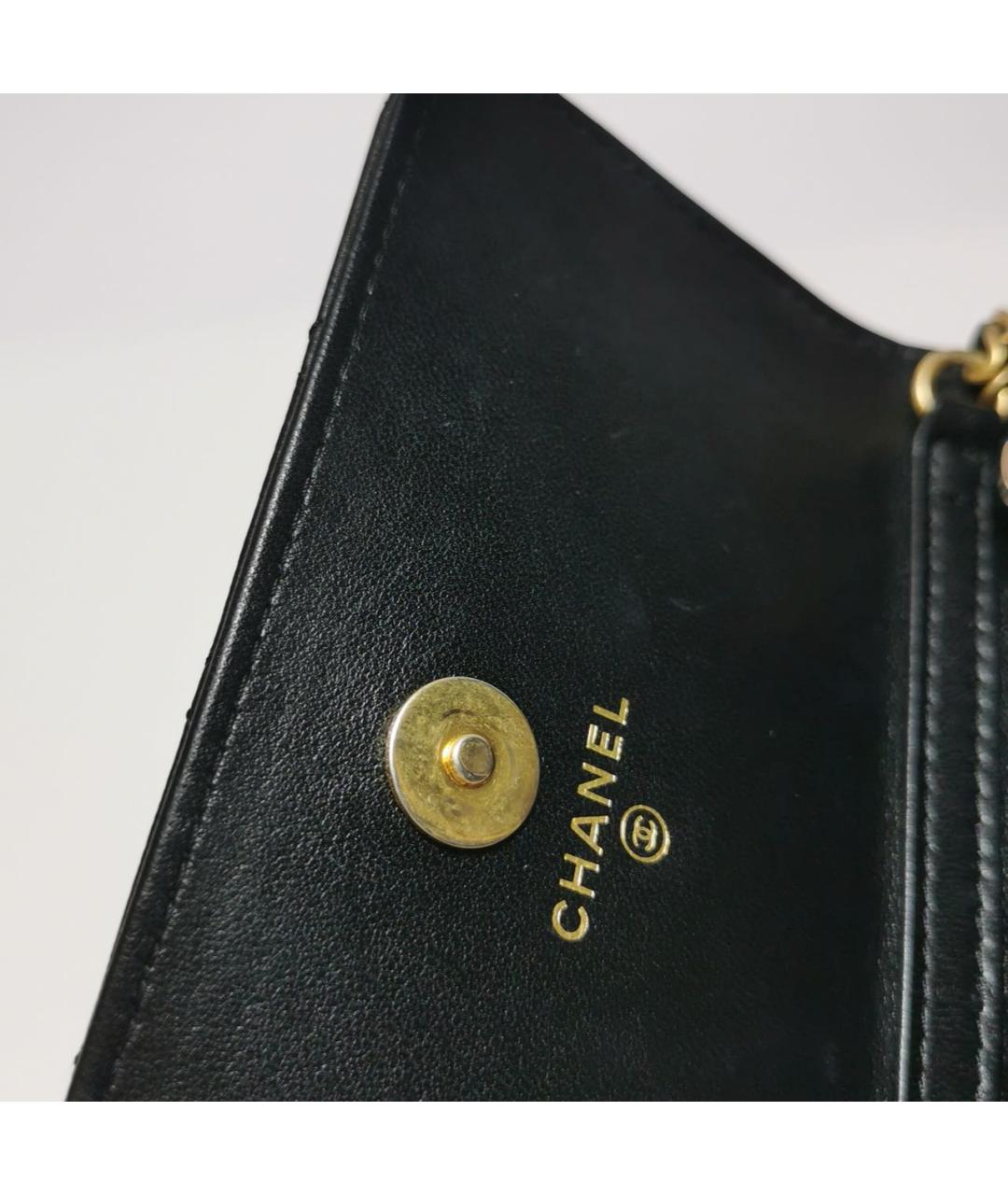 CHANEL Черная кожаная сумка через плечо, фото 6