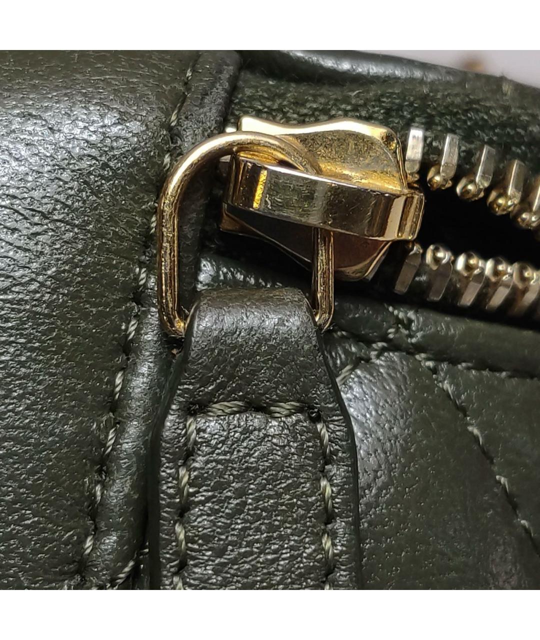 CHANEL Хаки кожаная сумка через плечо, фото 8