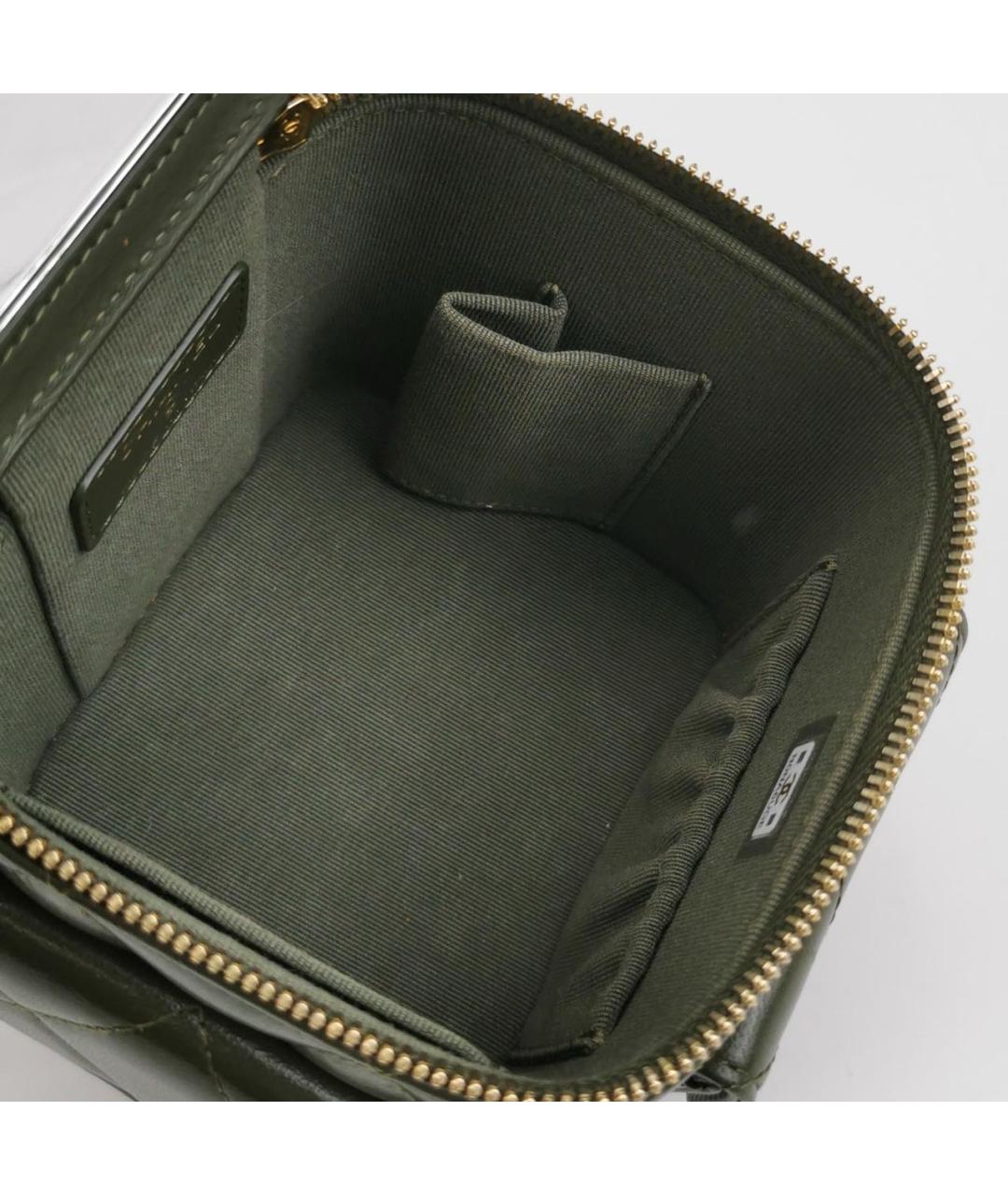 CHANEL Хаки кожаная сумка через плечо, фото 6