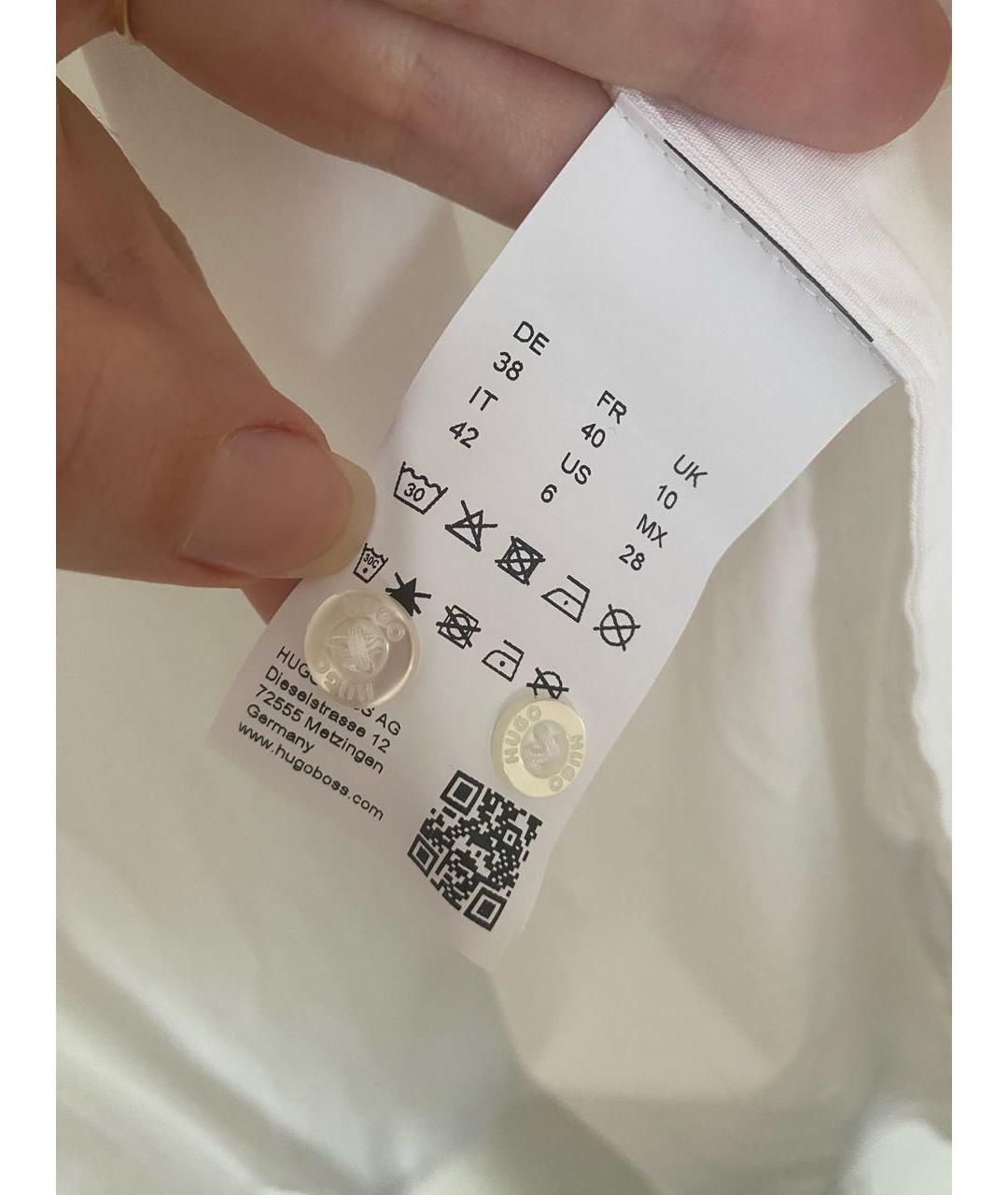 HUGO BOSS Белая хлопковая рубашка, фото 5