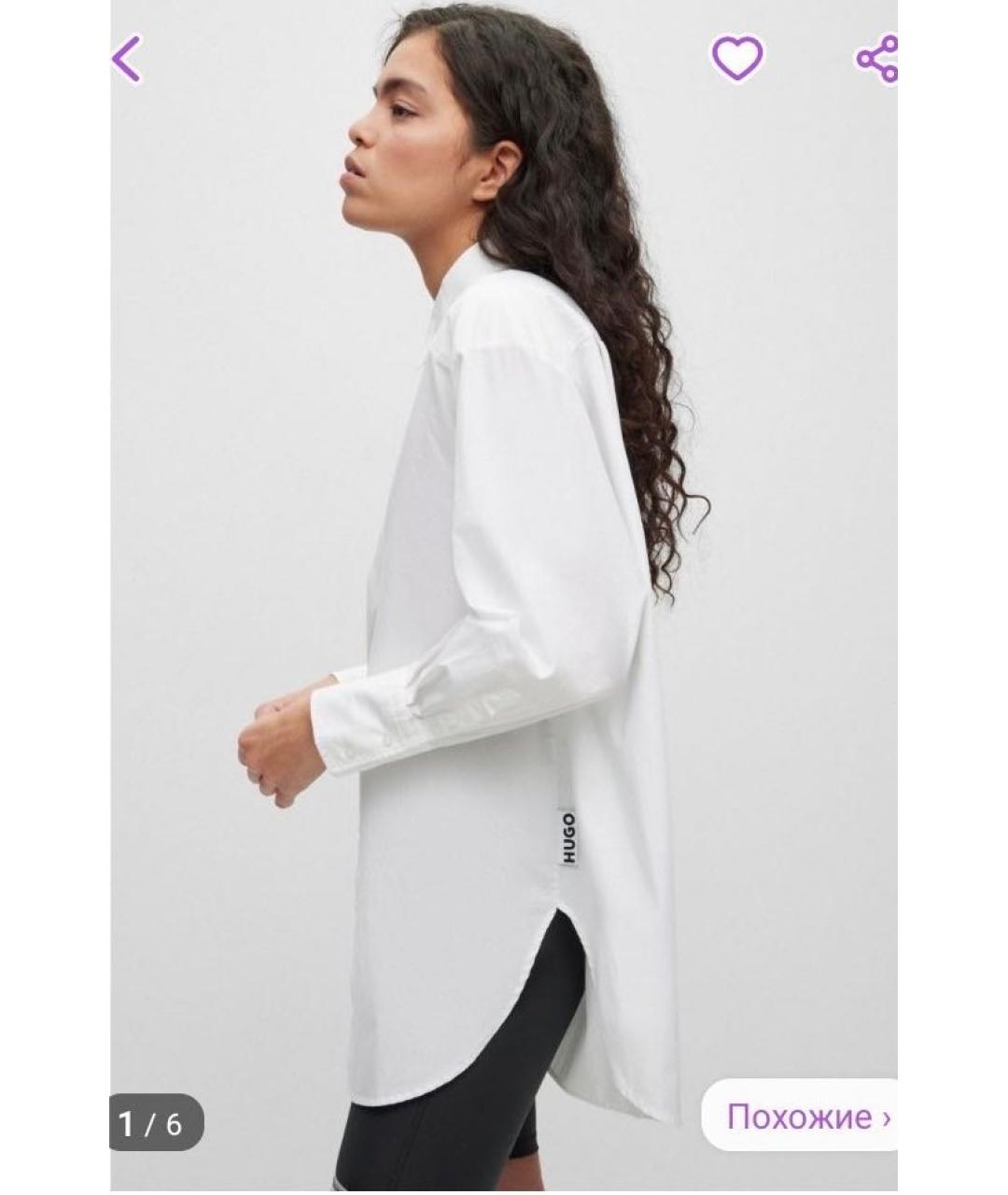 HUGO BOSS Белая хлопковая рубашка, фото 8