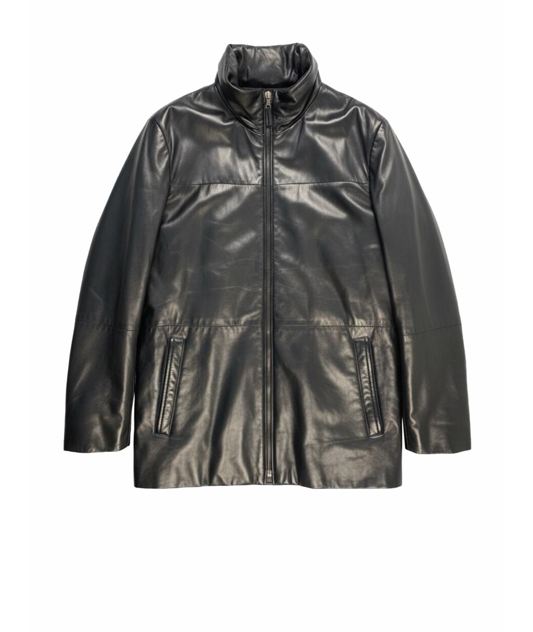 PRADA Черная кожаная куртка, фото 1