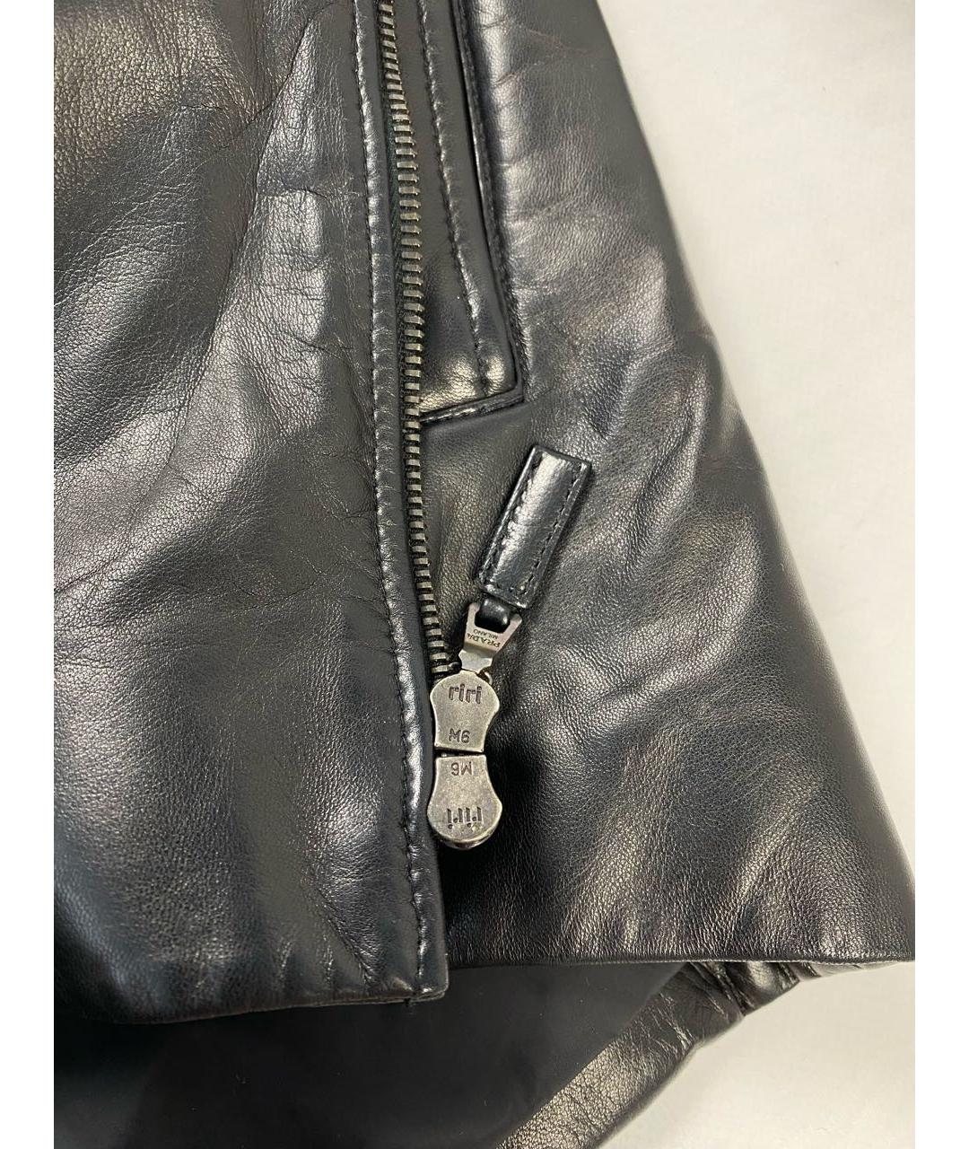 PRADA Черная кожаная куртка, фото 5