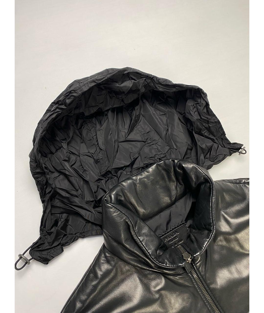 PRADA Черная кожаная куртка, фото 8