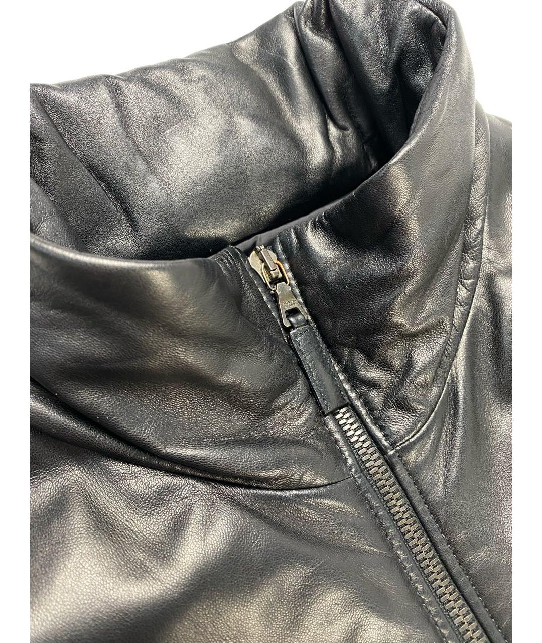 PRADA Черная кожаная куртка, фото 4