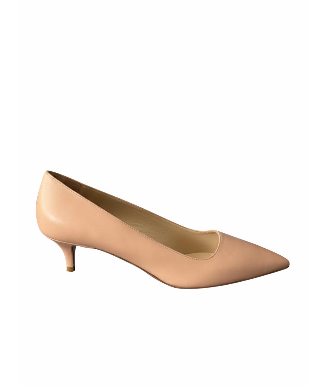 PRADA Бежевые кожаные туфли, фото 1
