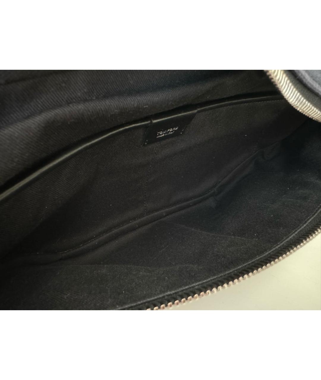 TOM FORD Темно-синяя деним поясная сумка, фото 6