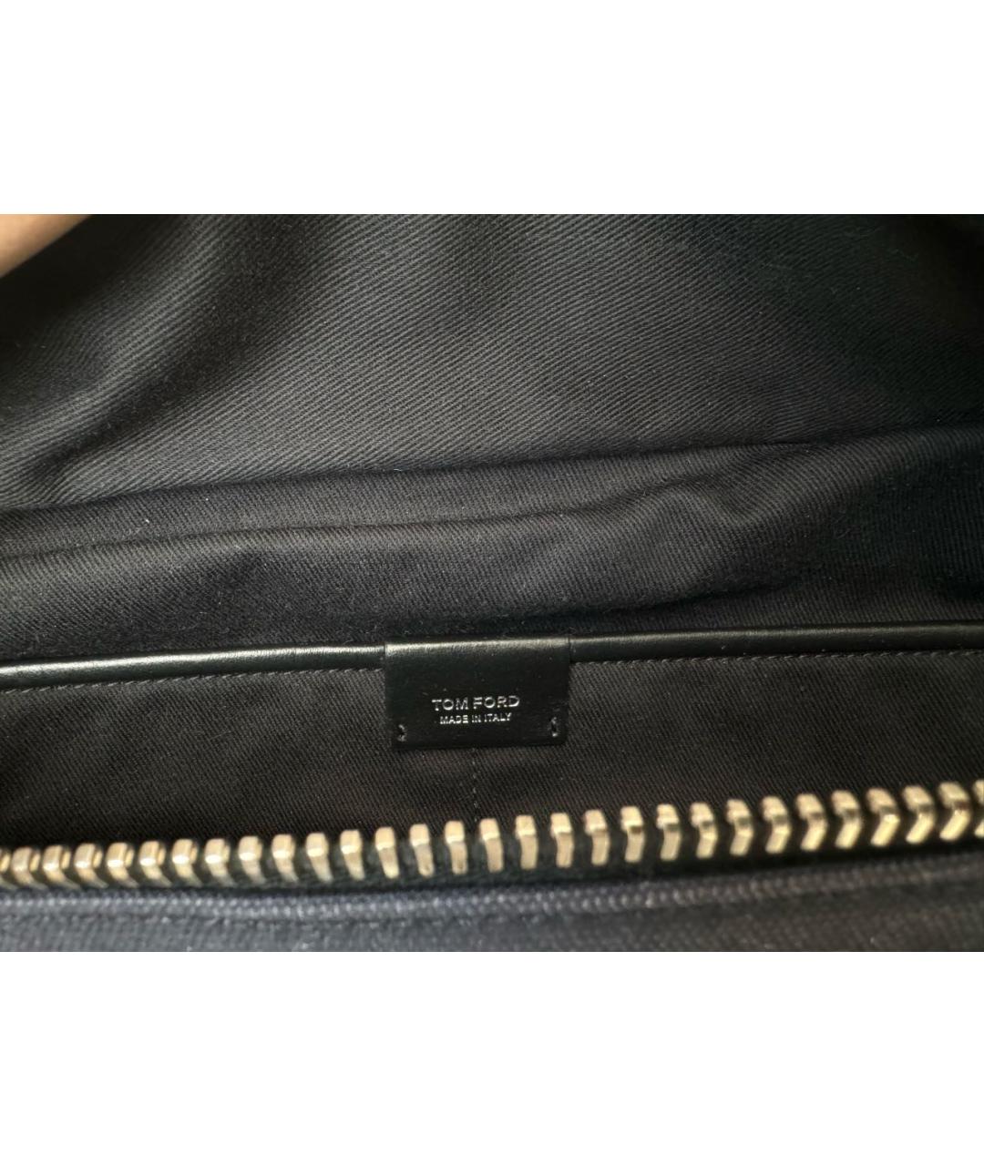 TOM FORD Темно-синяя деним поясная сумка, фото 5