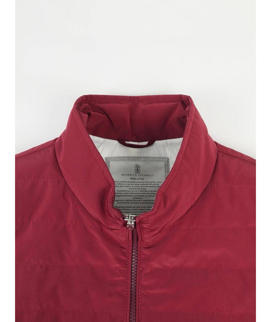 BRUNELLO CUCINELLI Бордовый жилет, фото 6