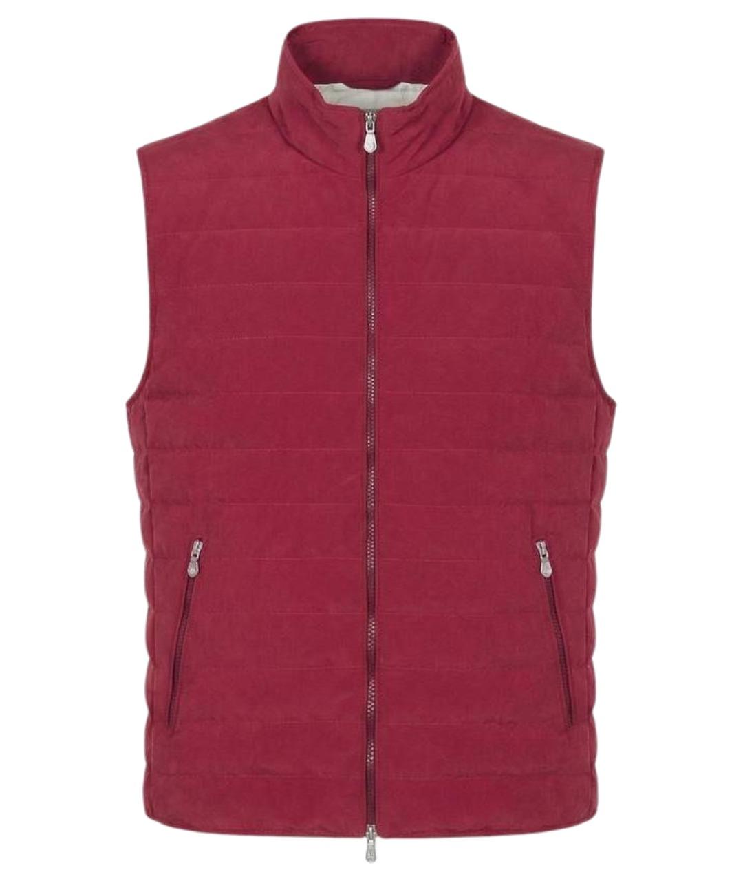 BRUNELLO CUCINELLI Бордовый жилет, фото 1