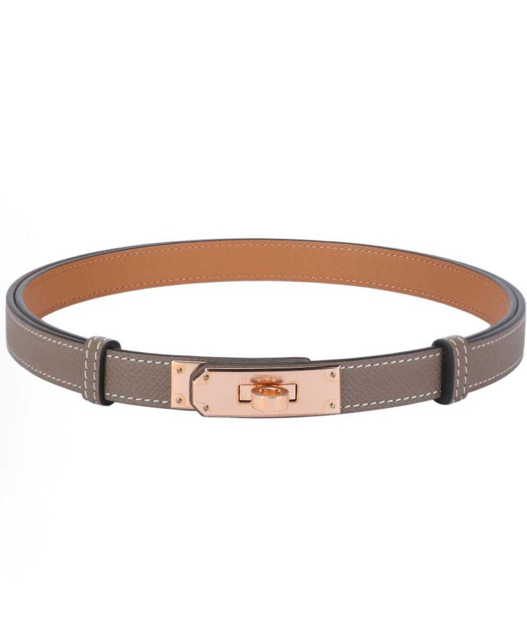 HERMES Коричневый кожаный ремень, фото 1