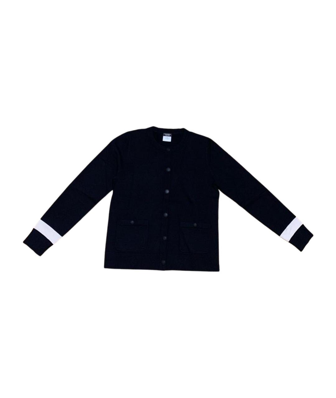 CHANEL Темно-синий шерстяной кардиган, фото 3