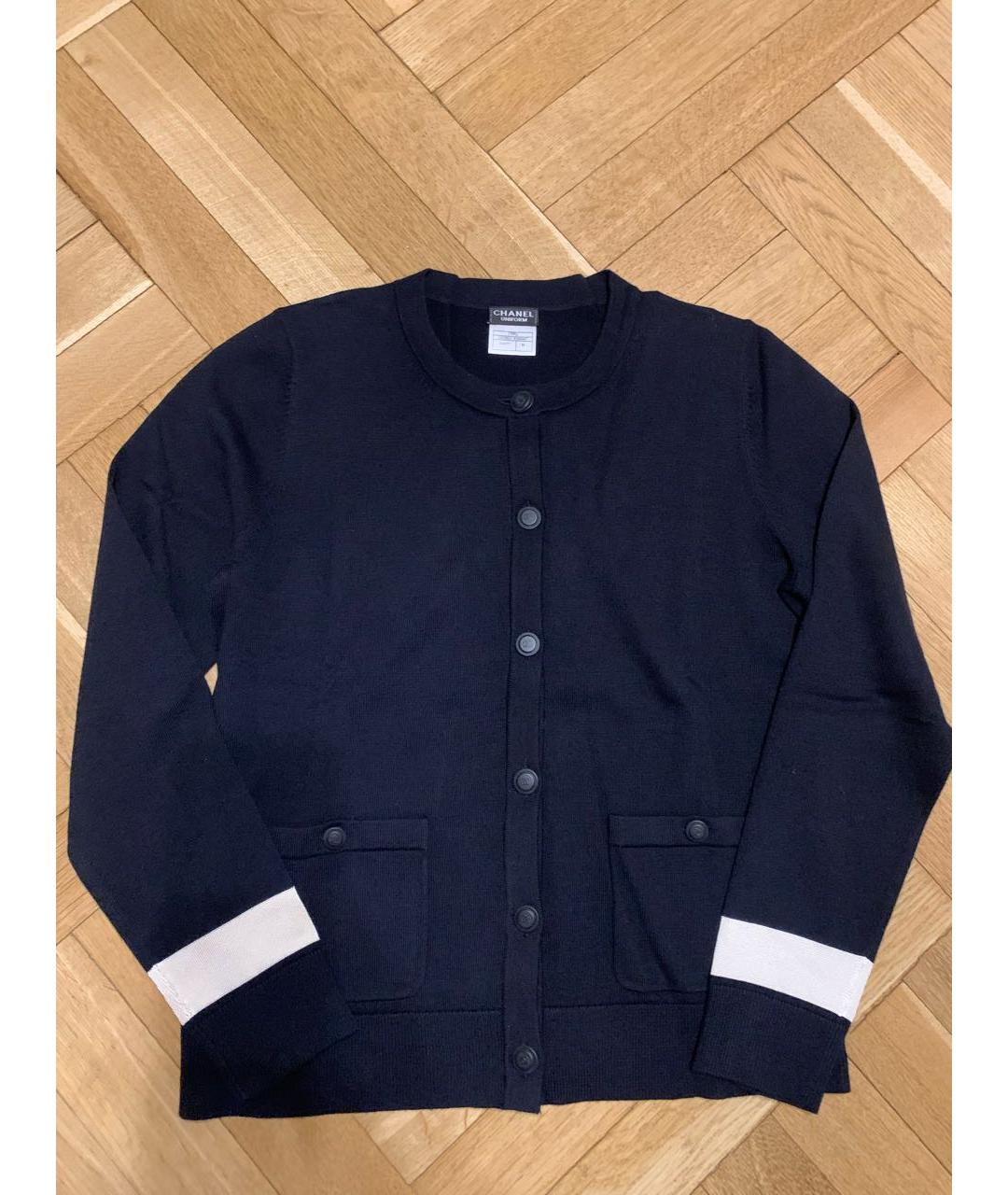 CHANEL Темно-синий шерстяной кардиган, фото 8