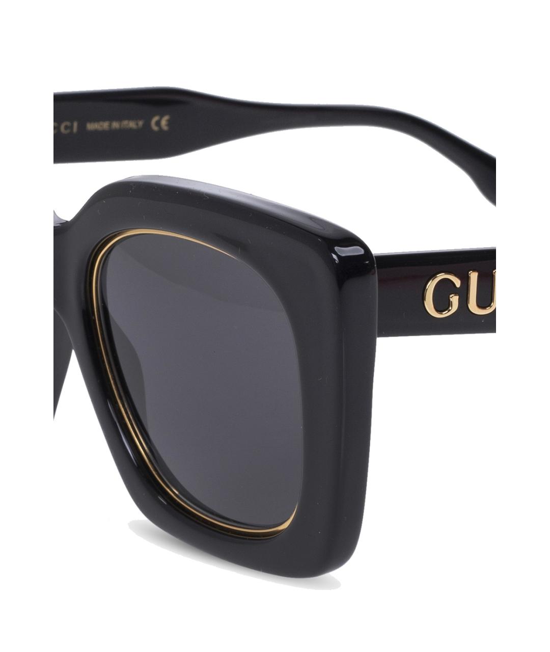 GUCCI Черные пластиковые солнцезащитные очки, фото 4