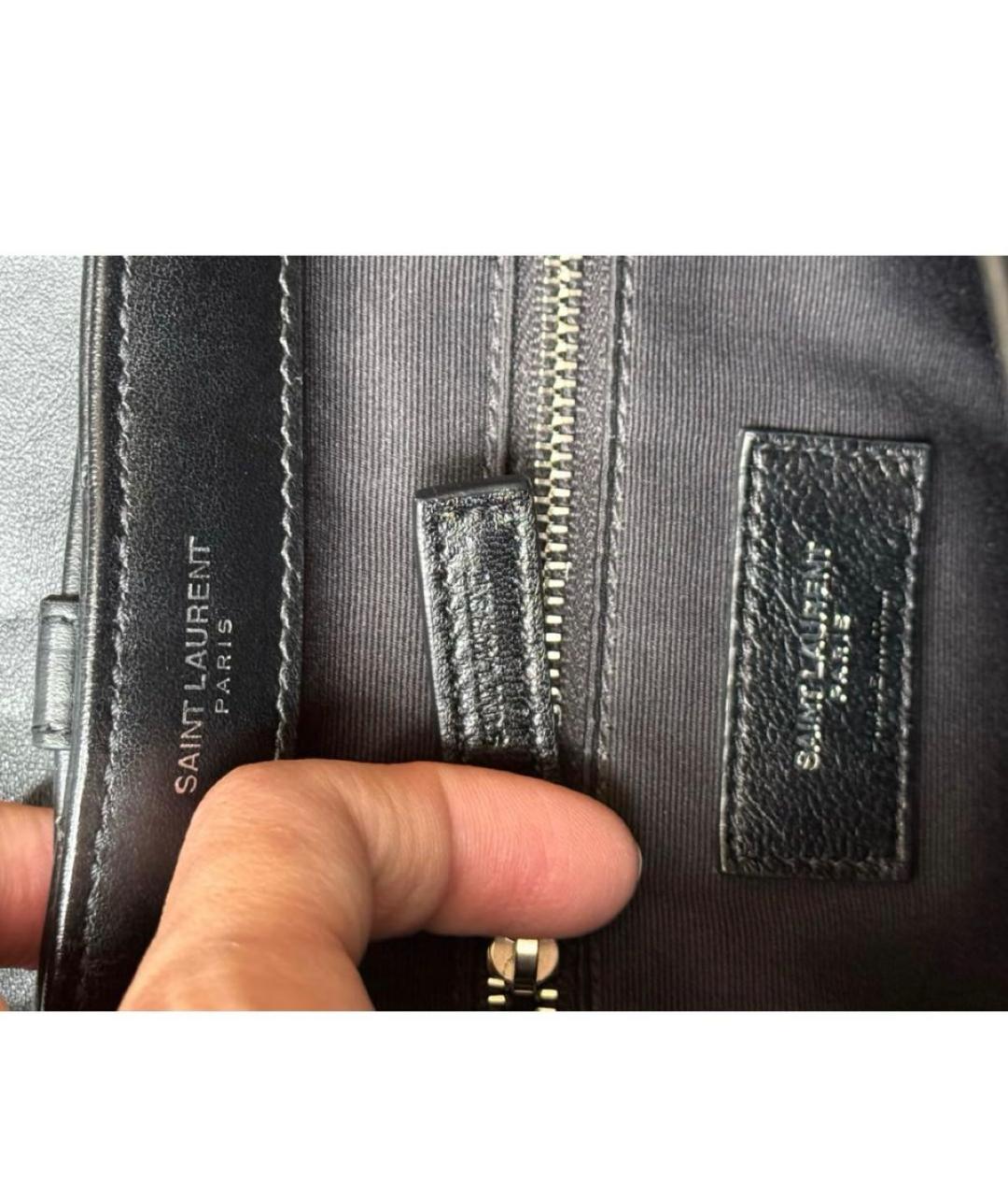 SAINT LAURENT Черный кожаный рюкзак, фото 4