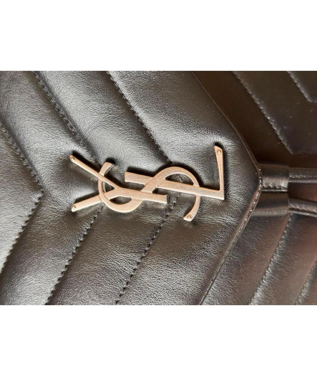 SAINT LAURENT Черный кожаный рюкзак, фото 8