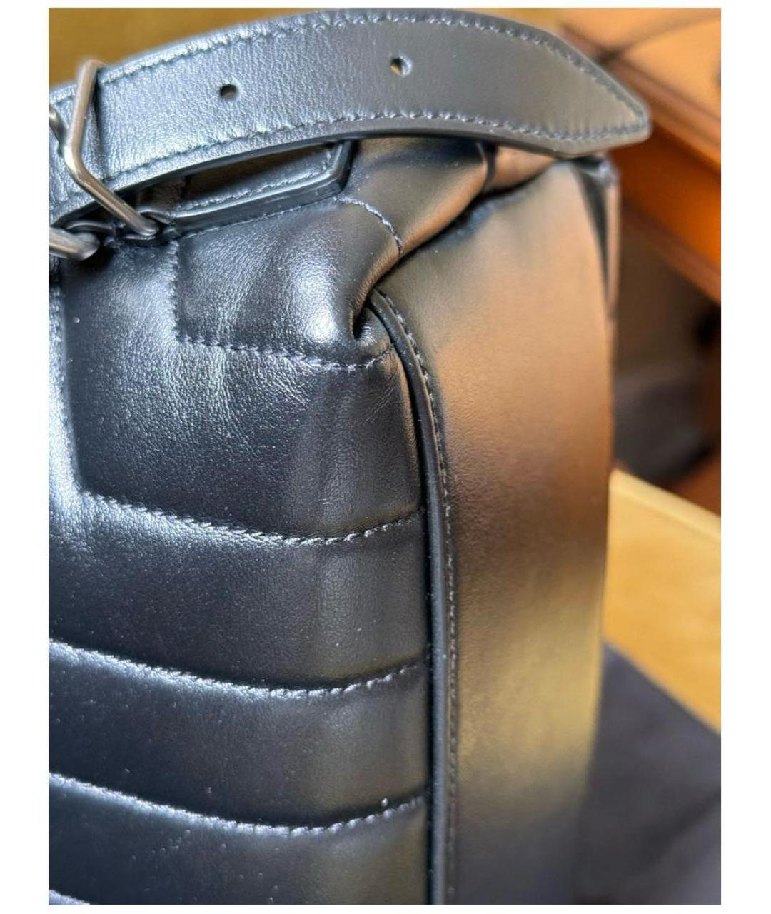 SAINT LAURENT Черный кожаный рюкзак, фото 5