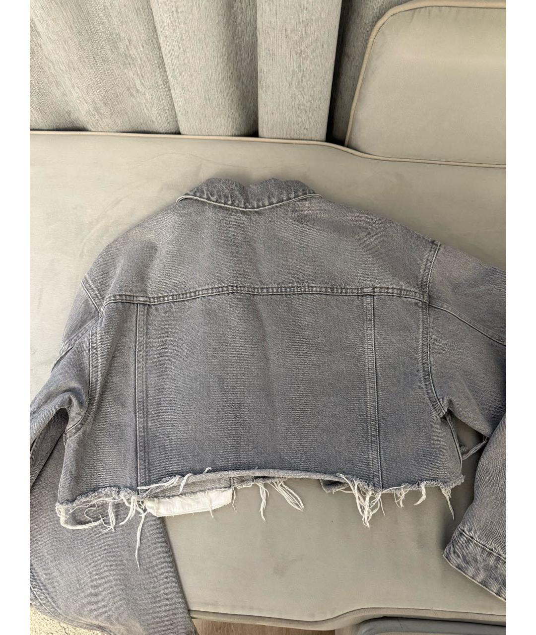 MIU MIU Серая деним куртка, фото 2