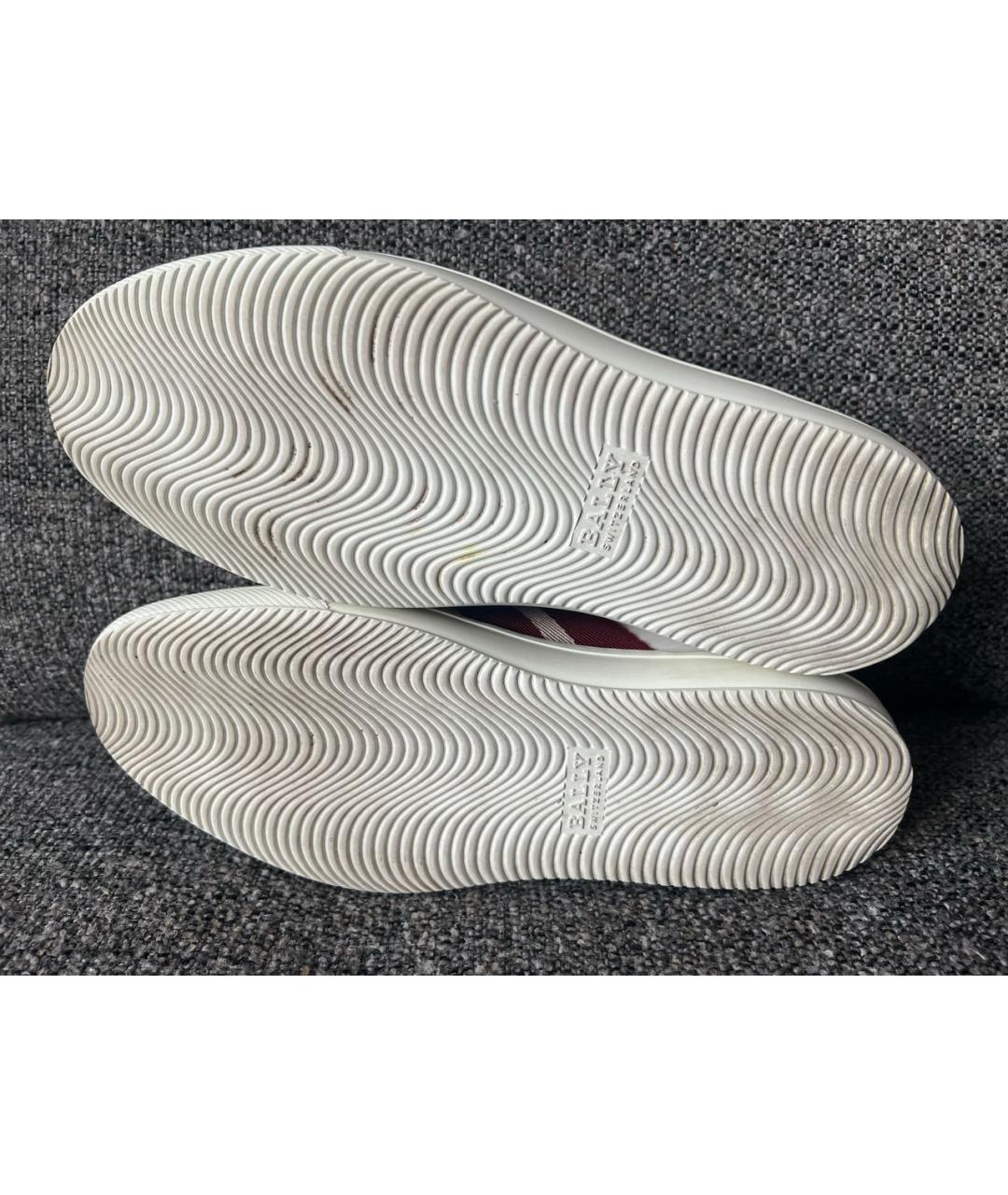 BALLY Белые кожаные низкие кроссовки / кеды, фото 8