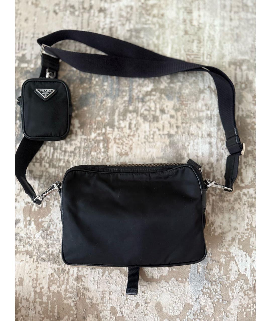 PRADA Черная синтетическая сумка на плечо, фото 3
