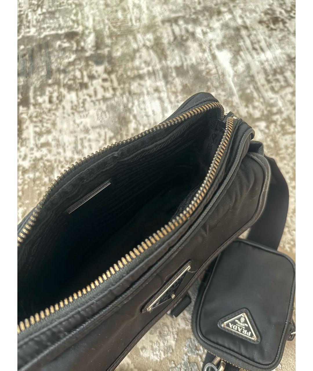 PRADA Черная синтетическая сумка на плечо, фото 4