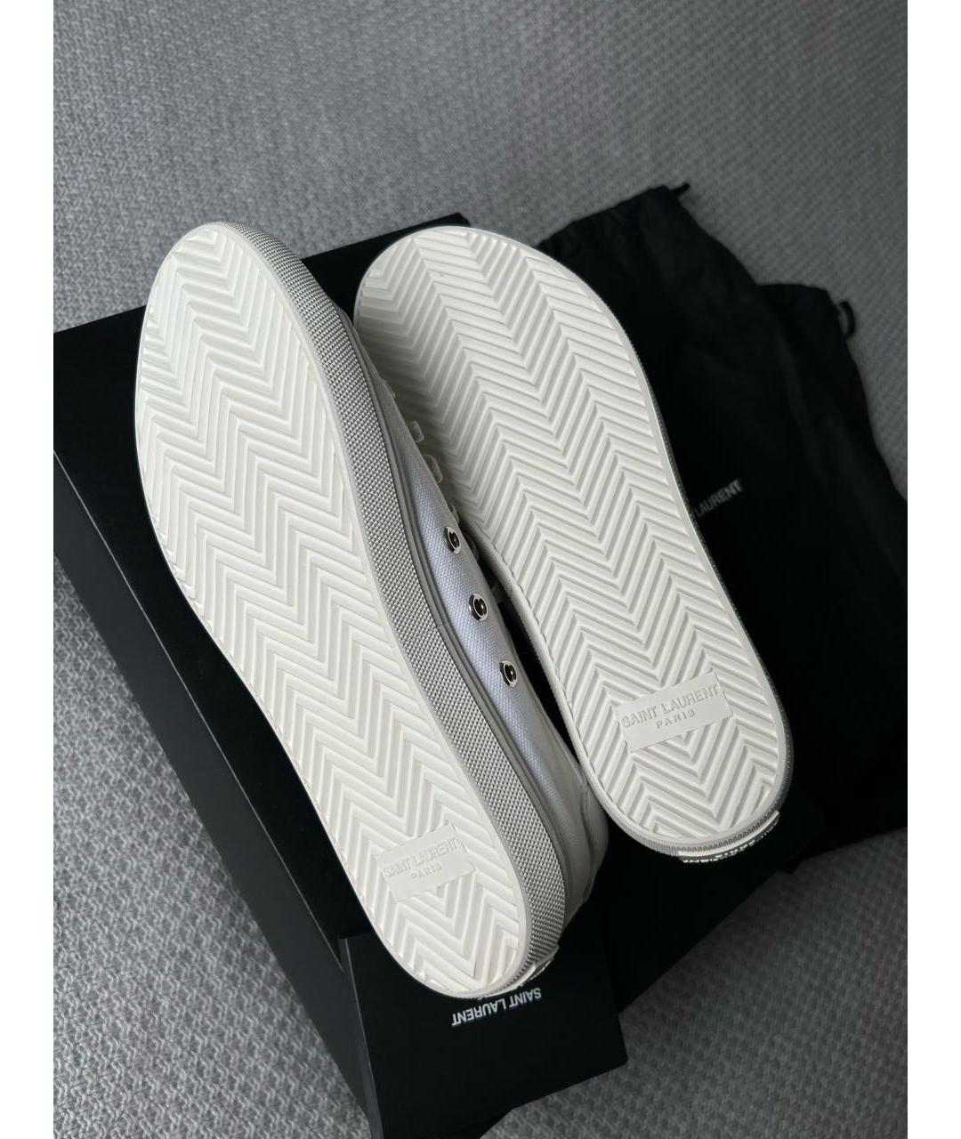 SAINT LAURENT Белые текстильные кеды, фото 6