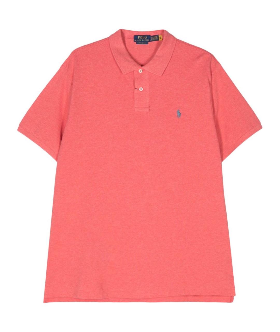 POLO RALPH LAUREN Розовое хлопковое поло с коротким рукавом, фото 1