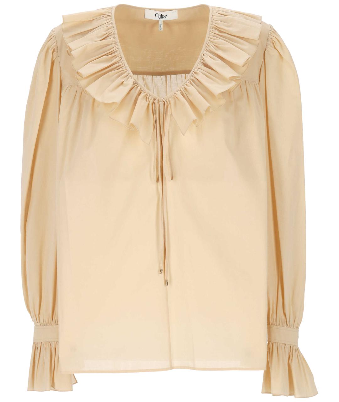 CHLOE Желтая хлопковая блузы, фото 1